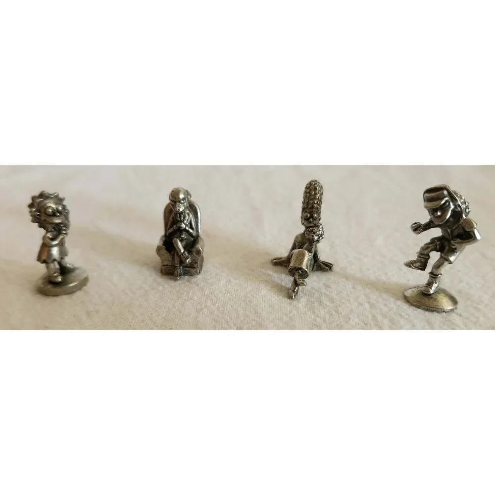 The Simpsons Monopoly Mail In Pewter Metal Board Game Tokens Figures Promo Vtg